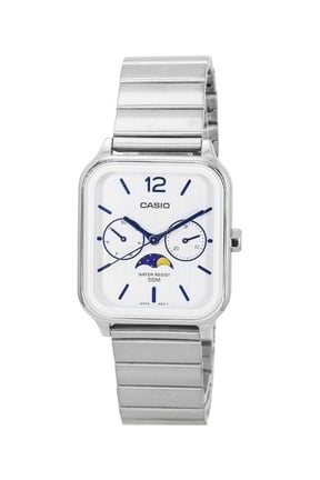 Standard Analog Moon Phase Silver Dial Quartz MTP-M305D-7A Men's Watch