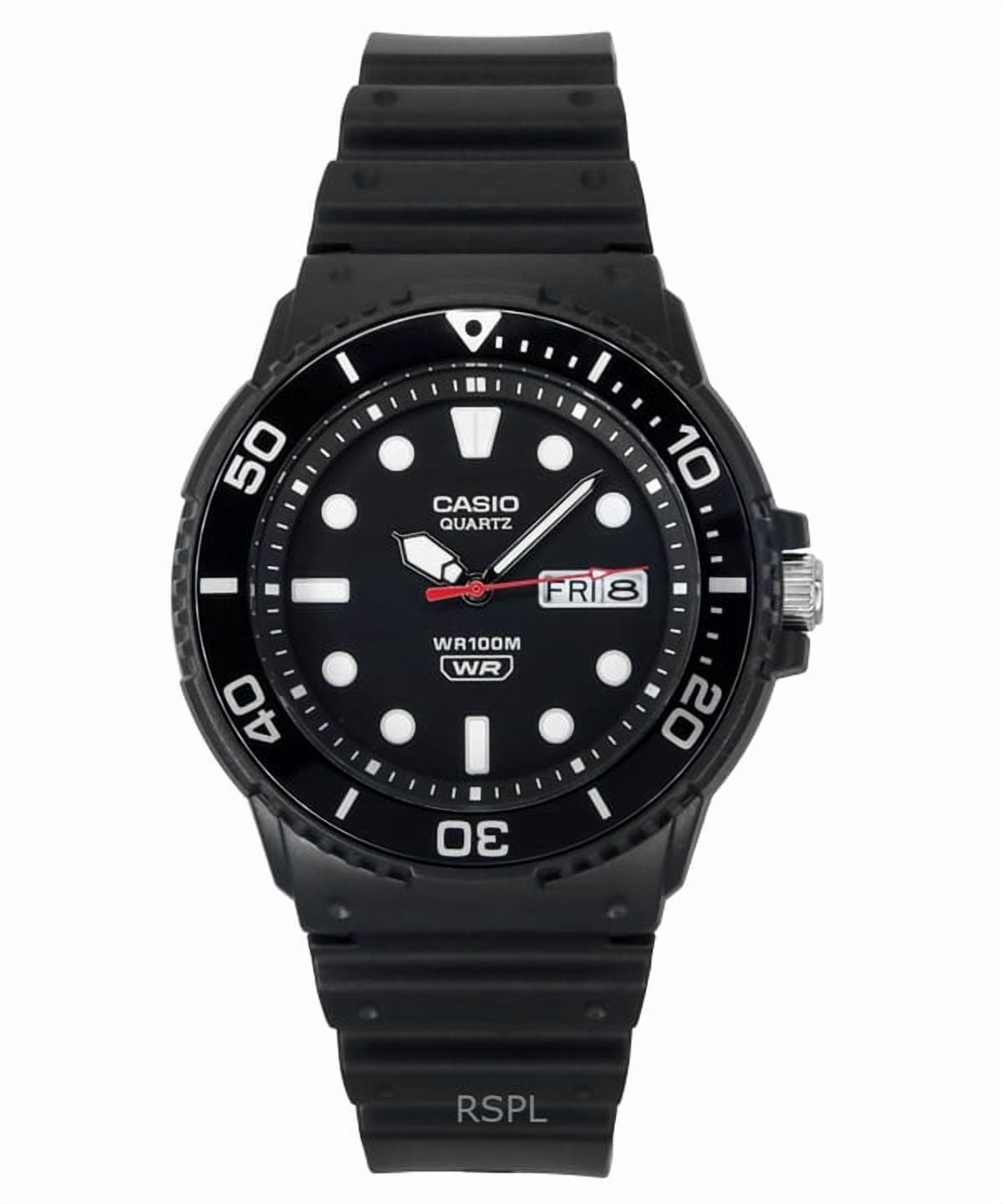 Casio Standard Analog Resin Strap Black Dial Quartz MRW-230H-1E1V 100M Mens Watch