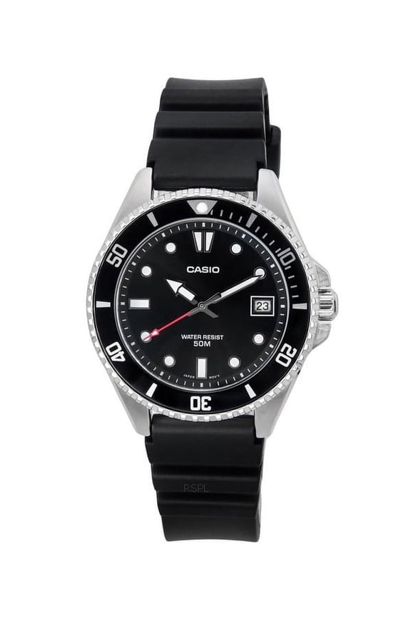 Standard Analog Resin Strap Black Dial Quartz MDV-10-1A1 Men's Watch