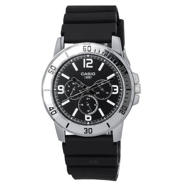 Casio Standard Analog Resin Strap Black Dial Quartz MTP