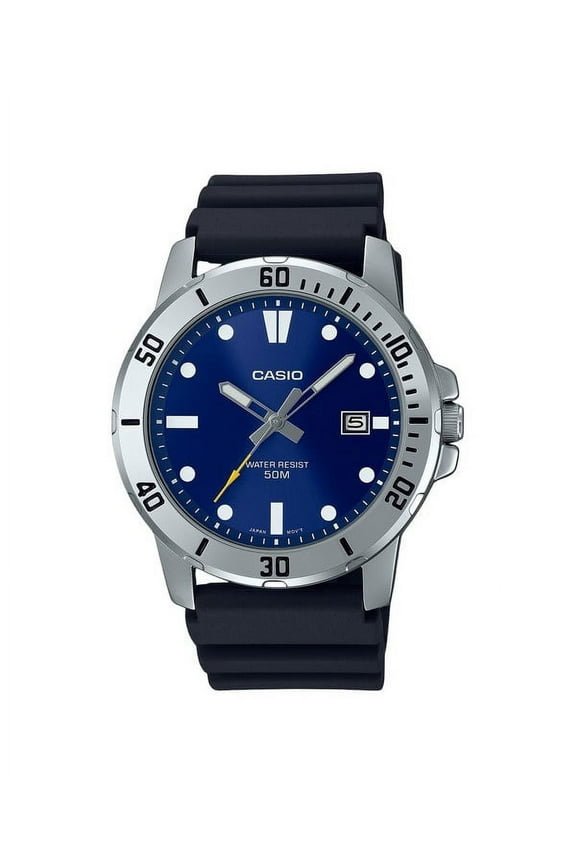 Standard Analog Resin Strap Blue Dial Quartz MTP-VD01-2E Men's Watch