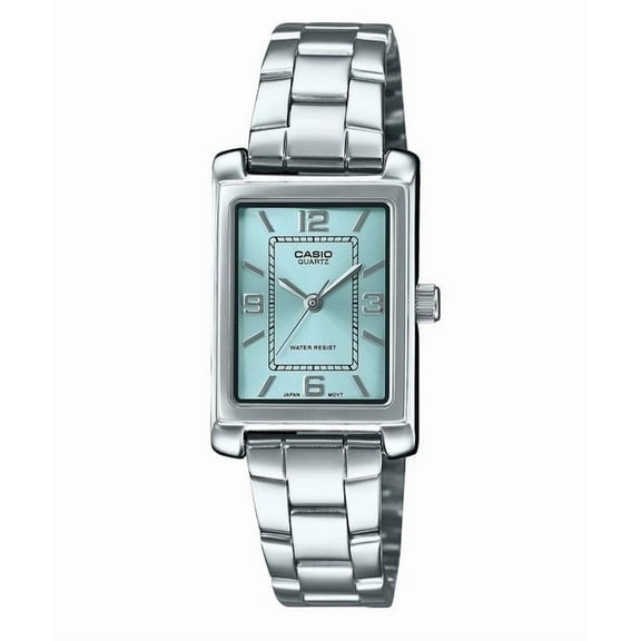 Casio Standard Analog Stainless Steel Aqua Blue Dial Quartz LTP-1234DD-2A Women's Watch