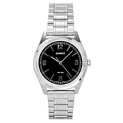 Casio Standard Analog Stainless Steel Black Dial Quartz MTP-B210D-1AV Mens Watch