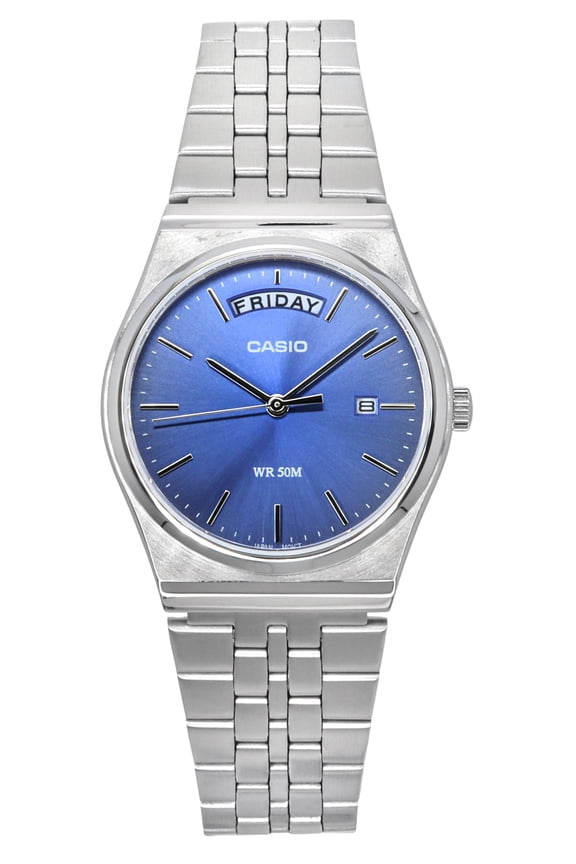 Standard Analog Stainless Steel Blue Dial Quartz MTP-B146D-2AV Men's Watch