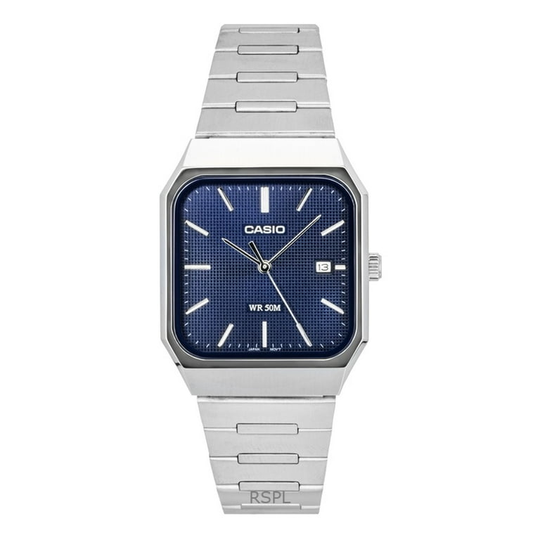Casio Standard Analog Stainless Steel Blue Dial Quartz MTP-B185D