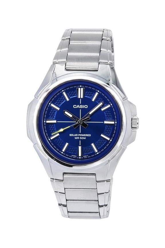 Standard Analog Stainless Steel Blue Dial Solar MTP-RS100D-2A Men's Watch