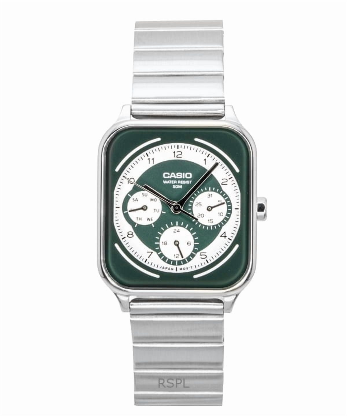 Casio Standard Analog Stainless Steel Green And White Dial Quartz MTP-M307D-3BV Men's Watch