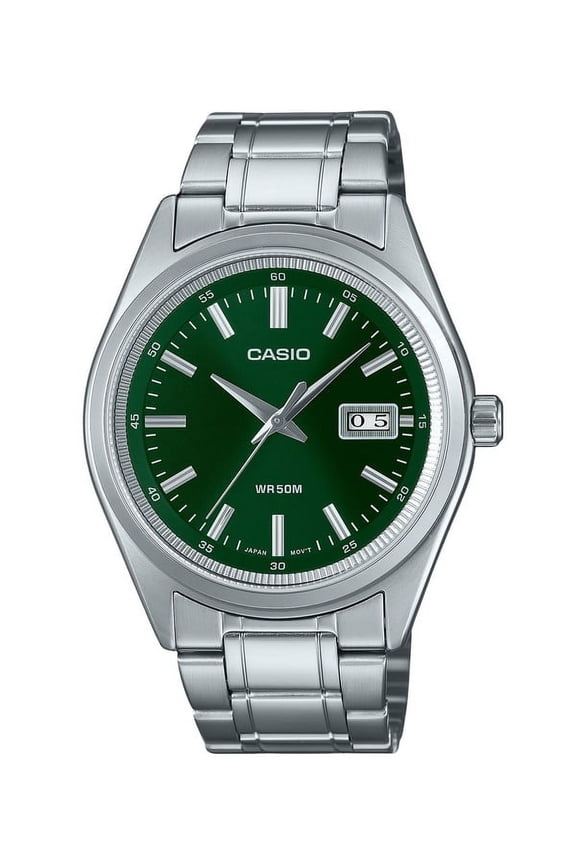 Standard Analog Stainless Steel Green Dial Quartz MTP-B180D-3AV Men's Watch