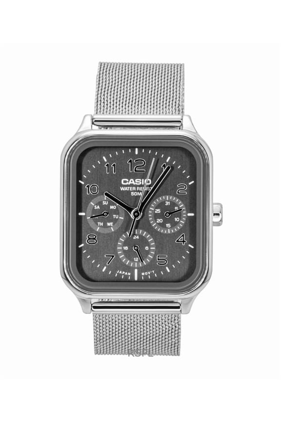 Standard Analog Stainless Steel Grey Dial Quartz MTP-M306M-8AV Men's Watch