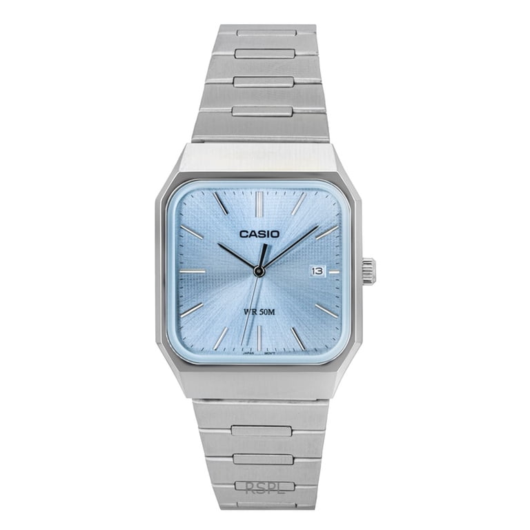 CASIO アイスブルー腕時計 MTP-B185D-2A2V Casio Standard Analog Stainless Steel Ice Blue Dial Quartz MTP