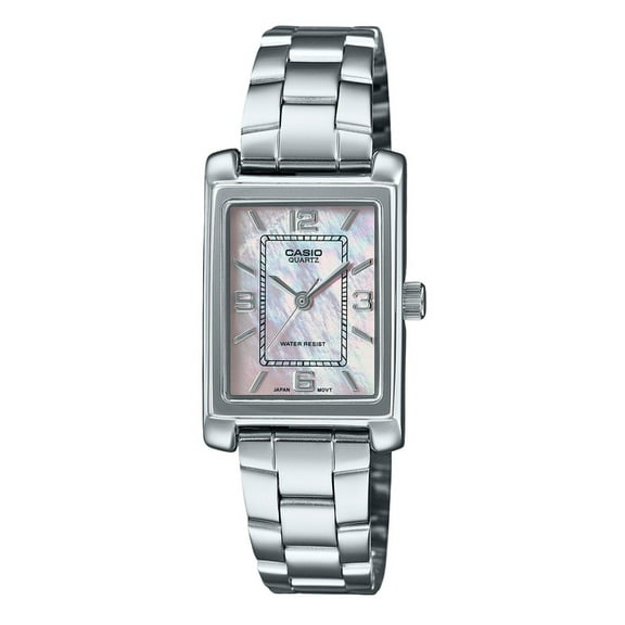 Casio Womens Pink Mother of Pearl Dial Bracelet Watch- LTP-1234DS-4ADF
