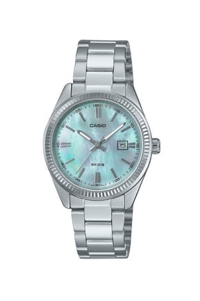 Standard Analog Stainless Steel Mother Of Pearl Dial Quartz LTP-1302DS-2AV Women's Watch