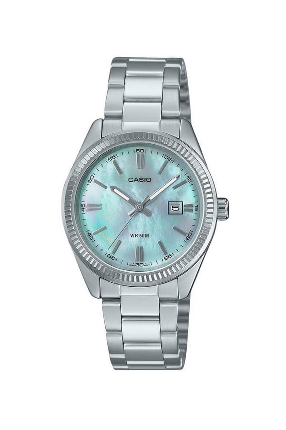 Standard Analog Stainless Steel Mother Of Pearl Dial Quartz LTP-1302DS-2AV Women's Watch