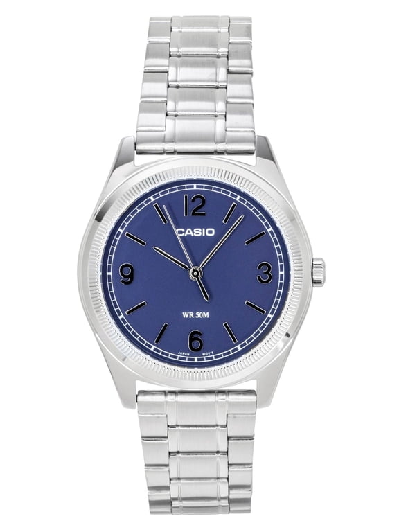 Men's Blue Dial Stainless Steel Classic Analog Watch - MTP-B210D-2A2VDF
