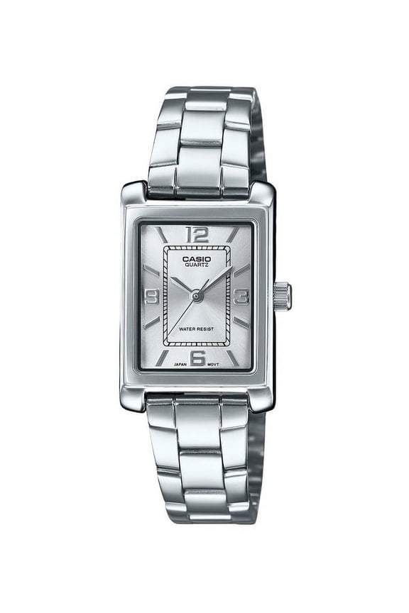 Standard Analog Stainless Steel Silver Dial Quartz LTP-1234DD-7A Women's Watch