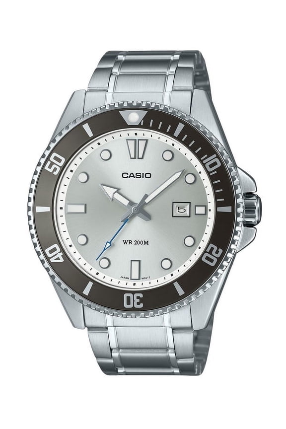 Standard Analog Stainless Steel Silver Dial Quartz MDV-107D-7AV 200M Men's Watch