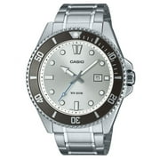 Casio Men s Silver Dial Stainless Steel Bracelet Watch - MDV-107D-7AVDF