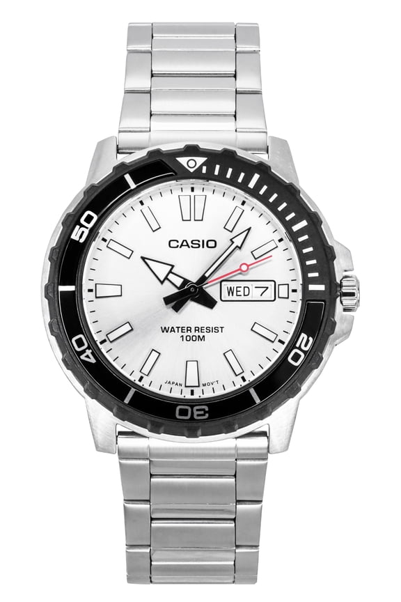 Standard Analog Stainless Steel Silver Dial Quartz MTD-125D-7AV 100M Men's Watch