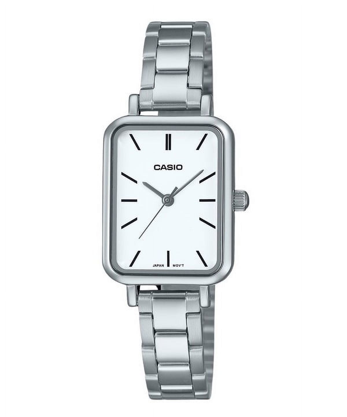 Casio Women’s Silver Watch with White Dial - LTP-V009D-7EUDF