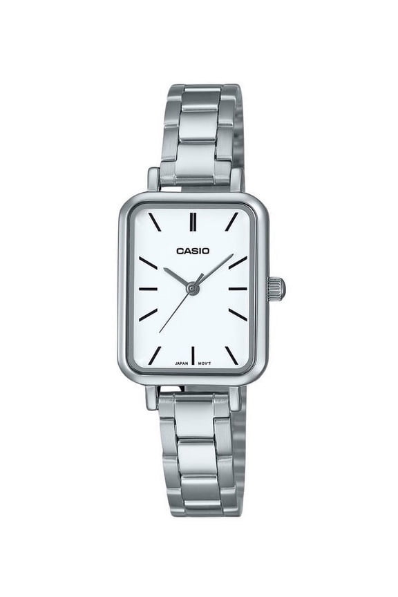 Womens Silver Watch with White Dial - LTP-V009D-7EUDF