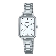 Casio Women s Silver Watch with White Dial - LTP-V009D-7EUDF