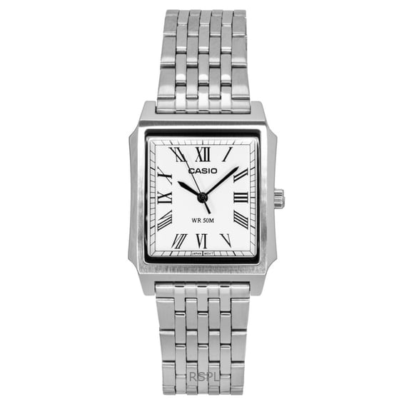 Casio Standard Analog Stainless Steel White Dial Quartz MTP-B190D-7BV Men's Watch