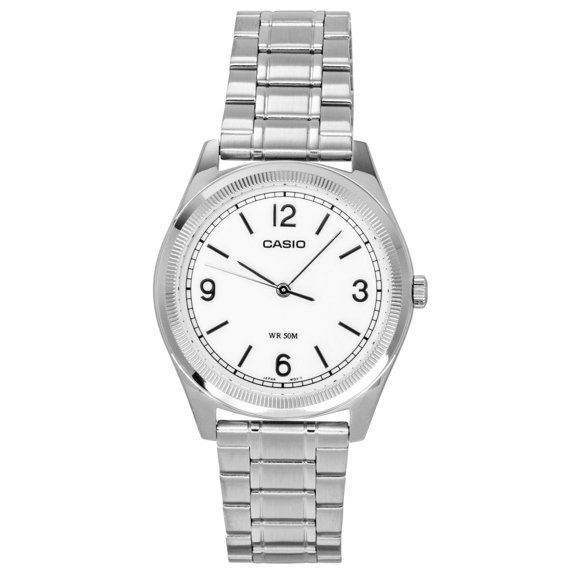 Casio Standard Analog Stainless Steel White Dial Quartz MTP-B210D-7AV Men's Watch
