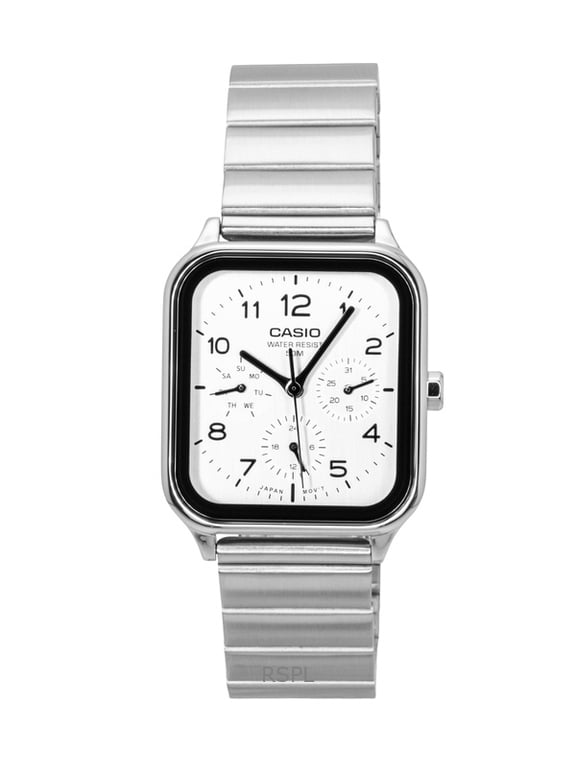 Standard Analog Stainless Steel White Dial Quartz MTP-M306D-7AV Men's Watch
