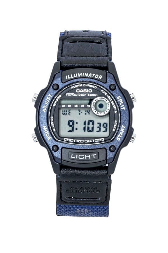 Standard Digital Leather And Cloth Strap Quartz W-220HF-2AV Unisex Watch