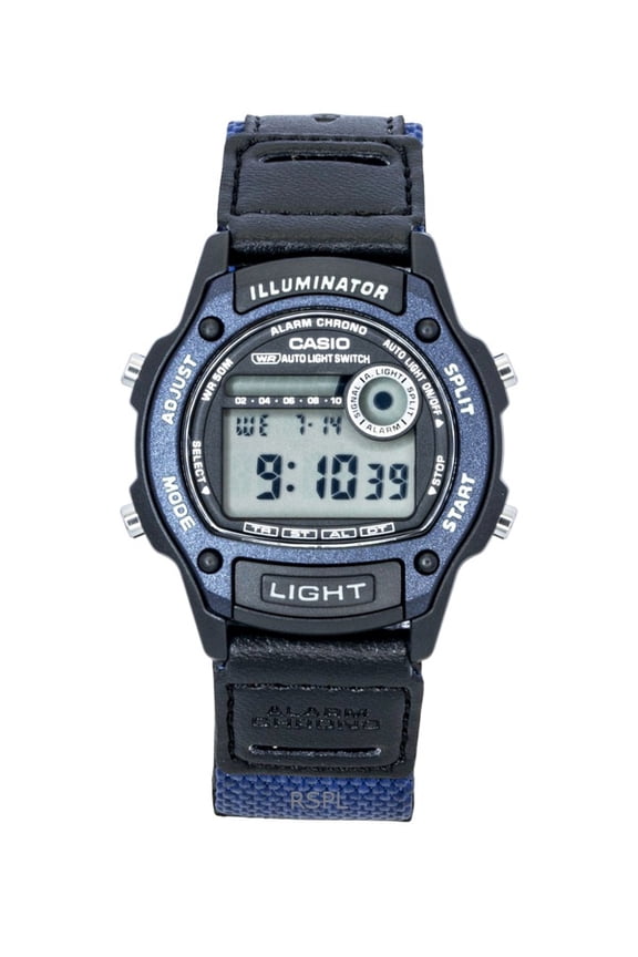 Standard Digital Leather And Cloth Strap Quartz W-220HF-2AV Unisex Watch