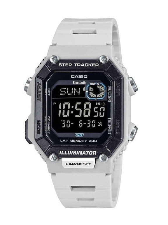 Standard Digital Smartphone Link Step Tracker Resin Strap Quartz WS-B1000-8BV 100M Men's Watch