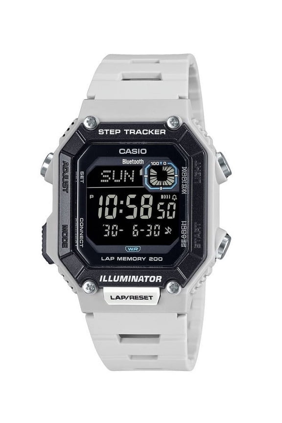 Standard Digital Smartphone Link Step Tracker Resin Strap Quartz WS-B1000-8BV 100M Men's Watch