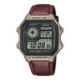thumbnail image 1 of Casio Standard Digital World Time Leather Strap Quartz AE-1200WHL-5AV 100M Men's Watch, 1 of 1