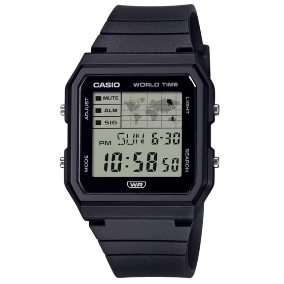 Casio Unisex Black World Time Digital Watch - LF-30W-1ACF