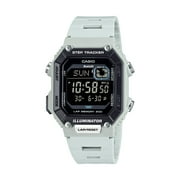 Casio Unisex Bluetooth Connect Step Tracker 200-Lap Watch, Light Gray WS-B1000-8BV