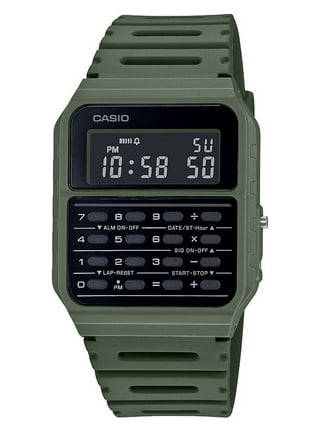 New Casio Digital Calculator Metal Silver Band Watch Water Resistant  CA506-1
