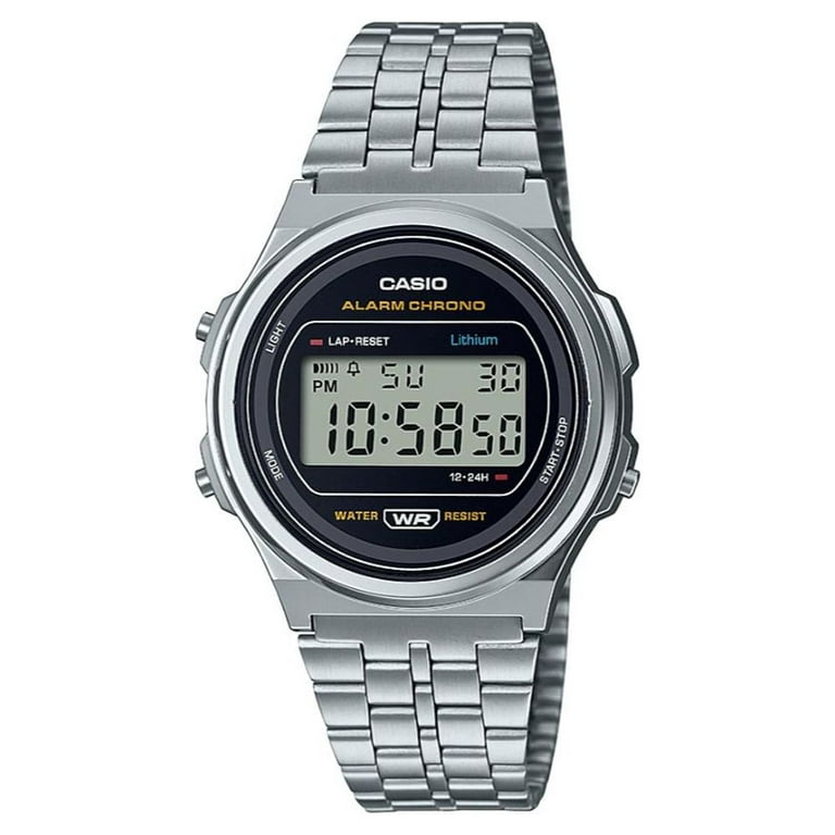 Casio Unisex Classic Digital Watch with Stainless Steel Bracelet A171WE-1A