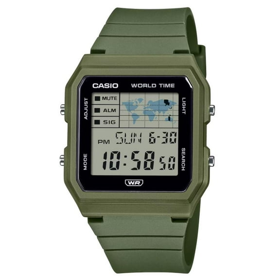 Casio Unisex Green World Time Digital Watch - LF-30W-3ACF