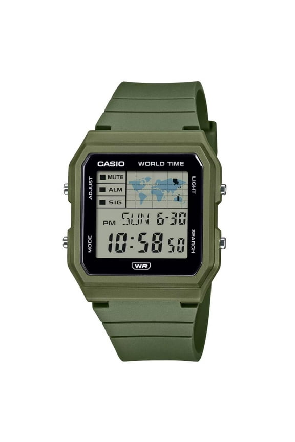 Unisex Green World Time Digital Watch - LF-30W-3ACF