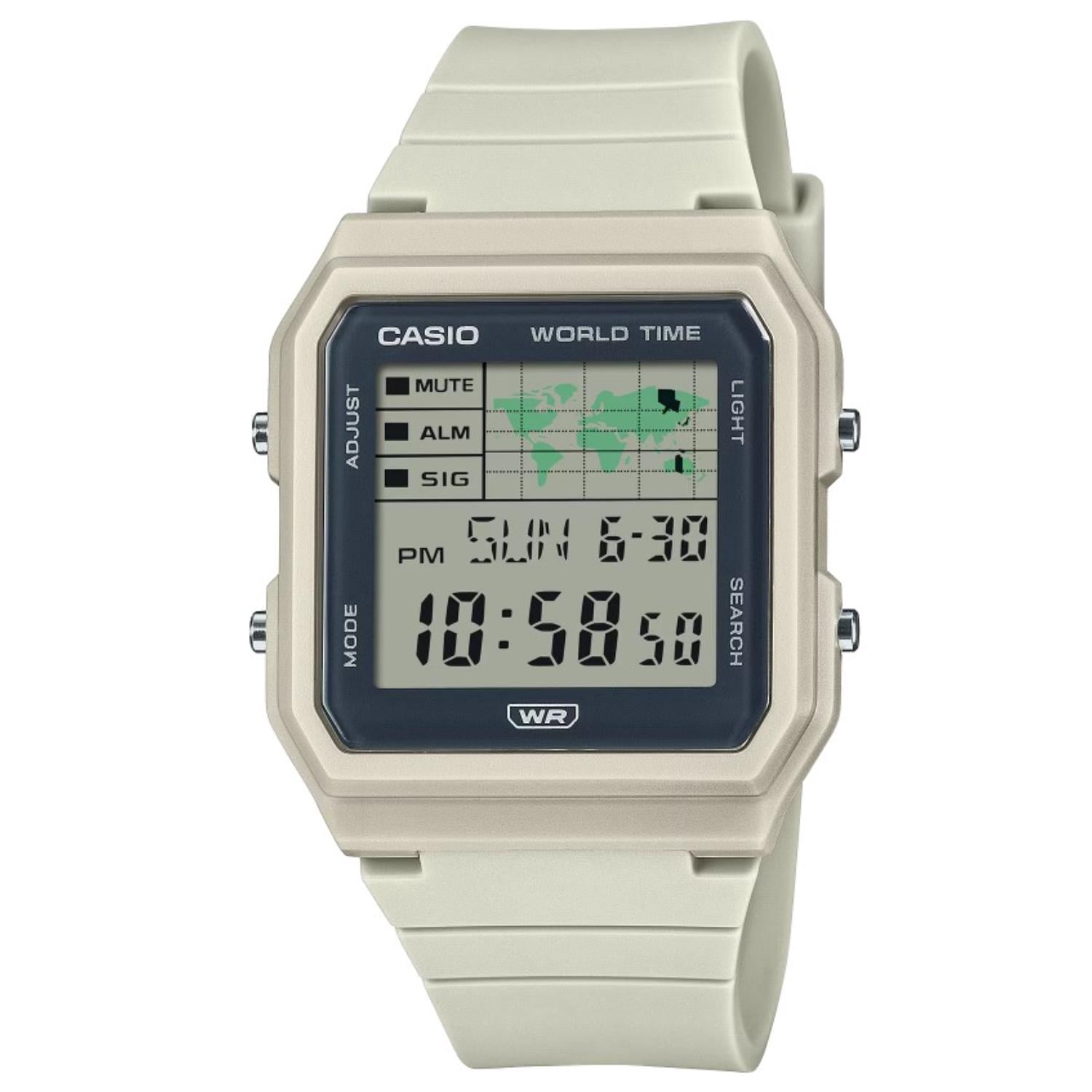 Casio Unisex Light Gray World Time Digital Watch - LF-30W-8ACF