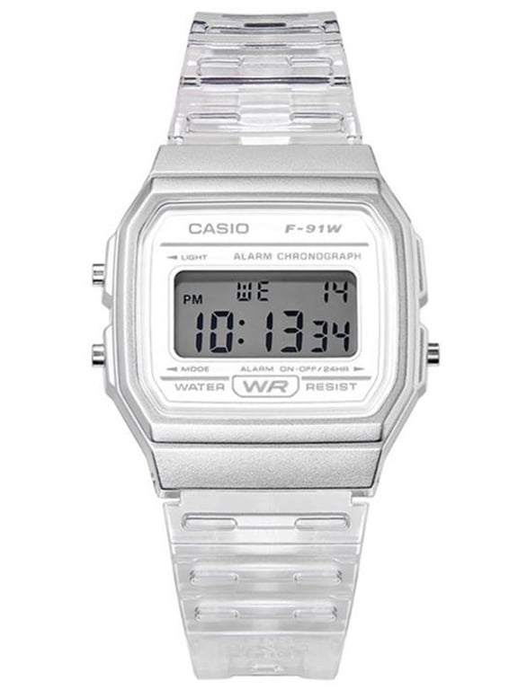 Unisex Resin Wristwatch, White, (F91WS-7)