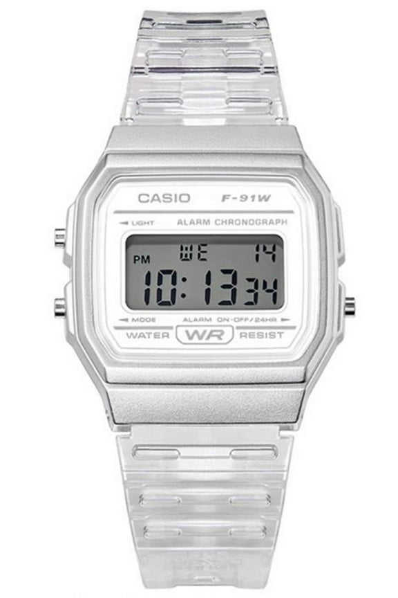 Unisex Resin Wristwatch, White, (F91WS-7)