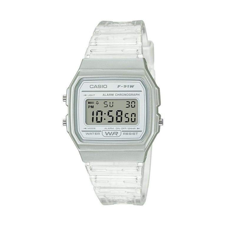 Casio Unisex White Digital Jelly Watch F91WS 7