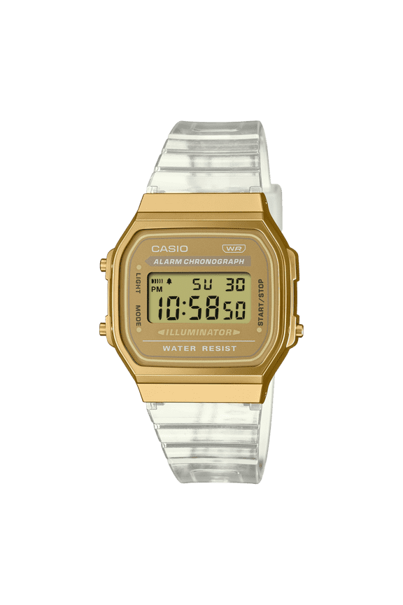 Casio Vintage A168XESG-9A Translucent Resin Digital Quartz Casual Unisex's Watch