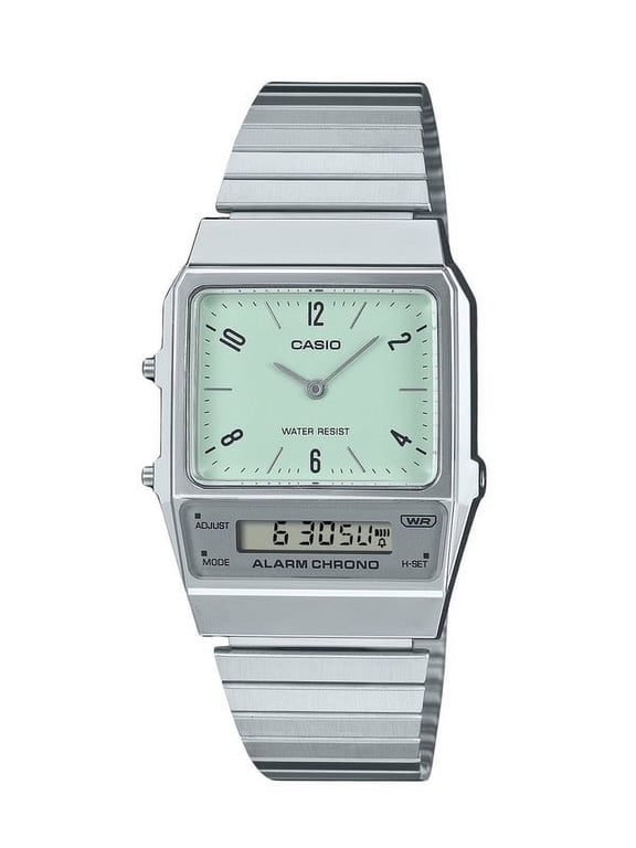 Vintage Retro-Modern Ana-Digi Stainless Steel Unisex Watch