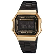 Casio Vintage Digital Black Dial Unisex A168WEGB-1BDF  D148