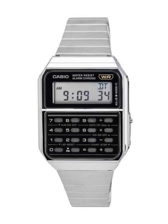 Vintage Digital Calculator Stainless Steel Quartz CA-500WE-1A Men's Watch