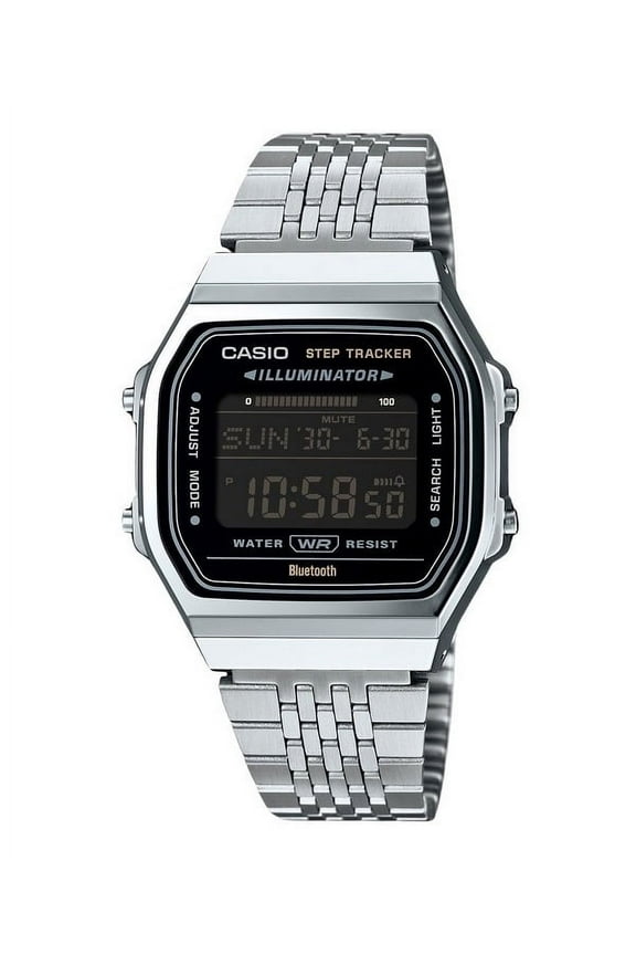 Vintage Digital Smartphone Link Stainless Steel Quartz ABL-100WE-1B Unisex Watch