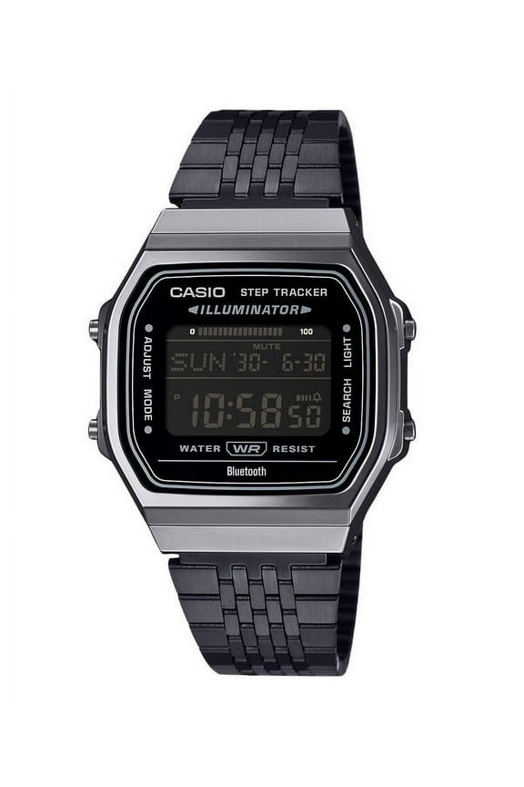 Vintage Digital Smartphone Link Stainless Steel Quartz ABL-100WEGG-1B Unisex Watch