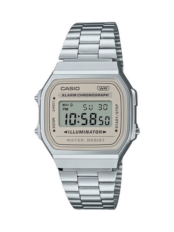 Vintage Digital Stainless Steel Bracelet Quartz A168WA-8 Unisex Watch